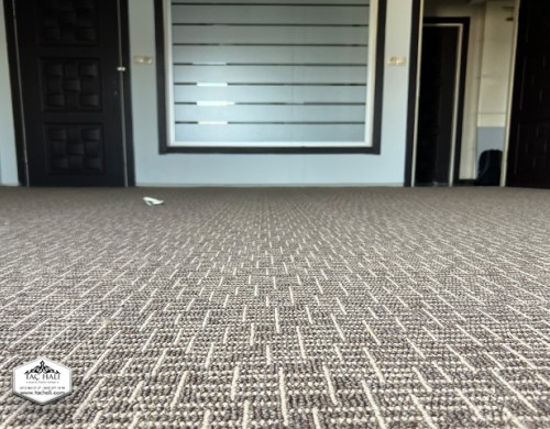 Bukle Halı Çizgi Bej