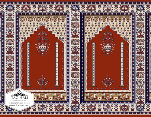 Taç  Seccadeli Cami Halısı ASKM 06 Taç  Seccadeli Cami Halısı ASKM 06
